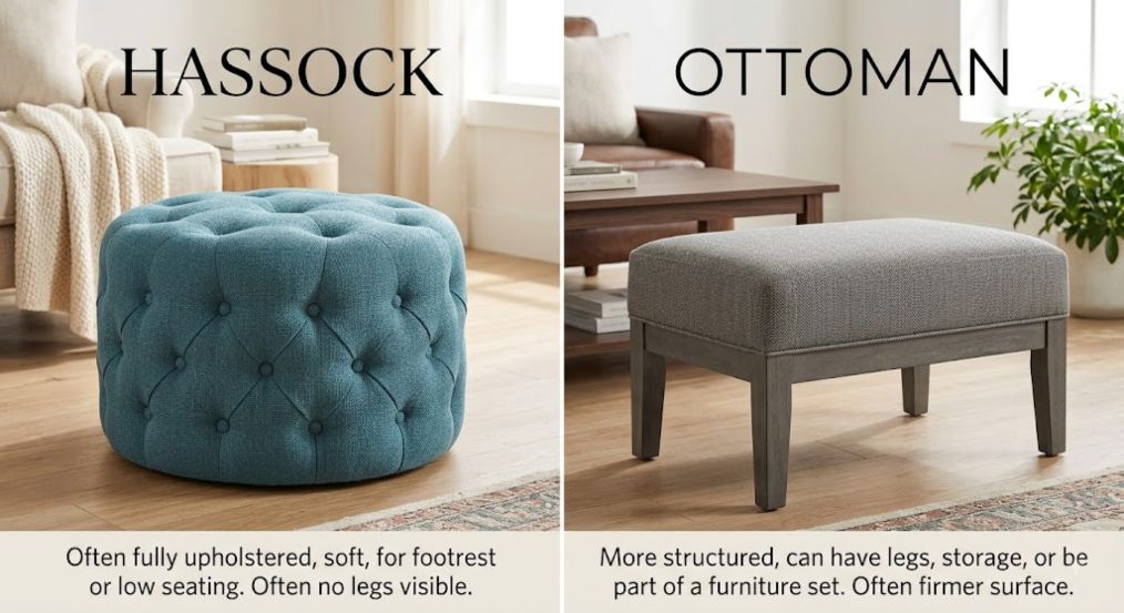 Hassock vs Ottoman,Hassock