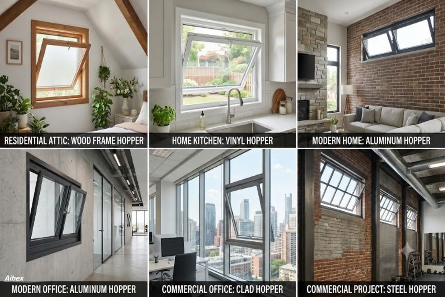 Hopper Window Styles for Homes, Offices & Commercial Projects