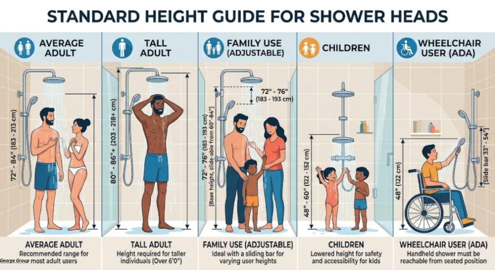 Standard Shower Head Height,Shower Head Height