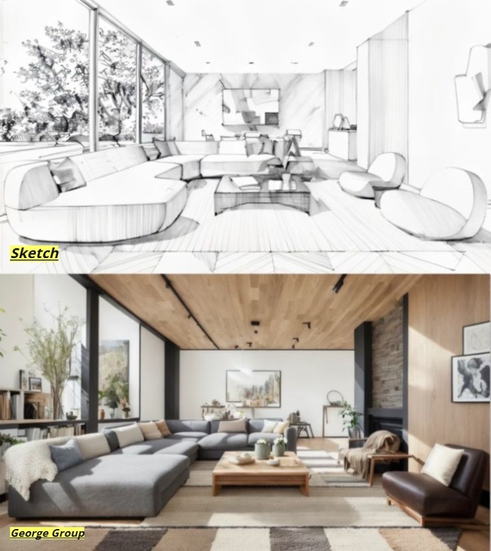 3d rendering of a modern house,3D Rendering
