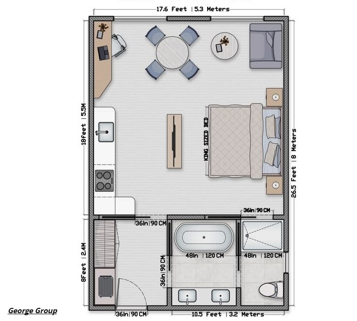 hotel room layout