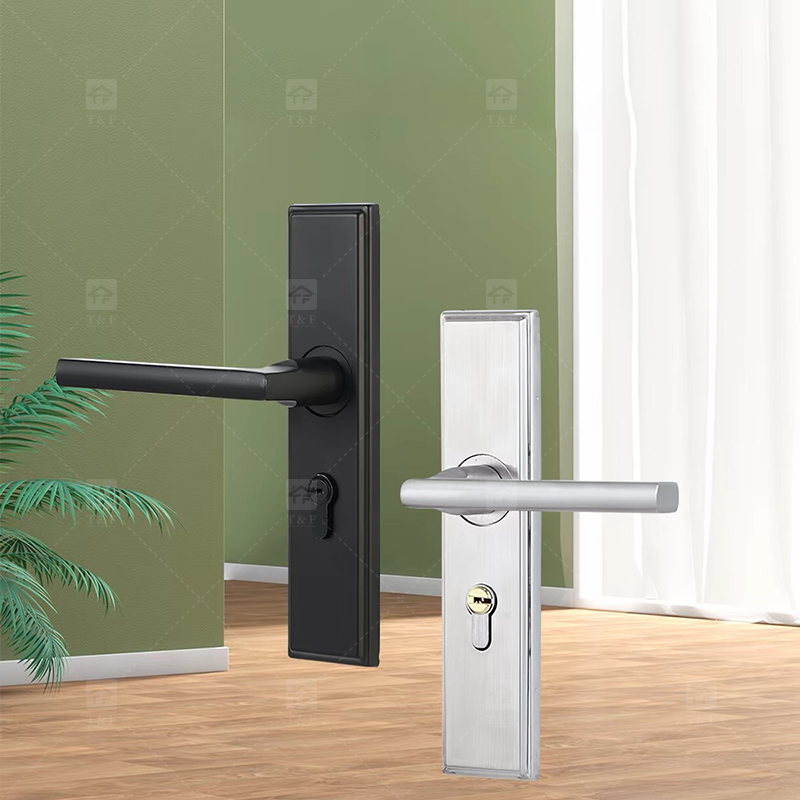 Interior Bathroom Bedroom Wood Handle Door Locks for Wooden Doors Modern Luxury Design Easy Installation Villa & Hotel Use