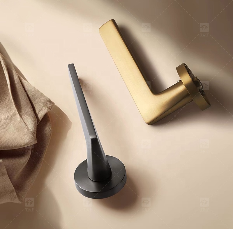 Premium Matte Gold Finish Door Lock Keyed Cylinder Modern Design for Hotels Apartments Durability Meets Style Easy