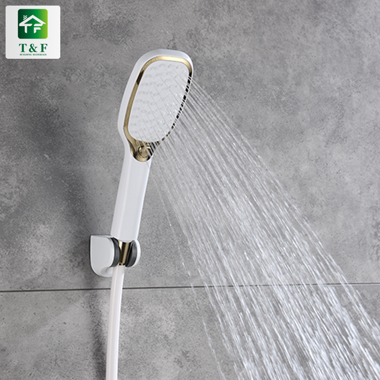 Good Quality Shower Faucets Shower Unit Rain Bathroom Mixer square Rain White Shower Set