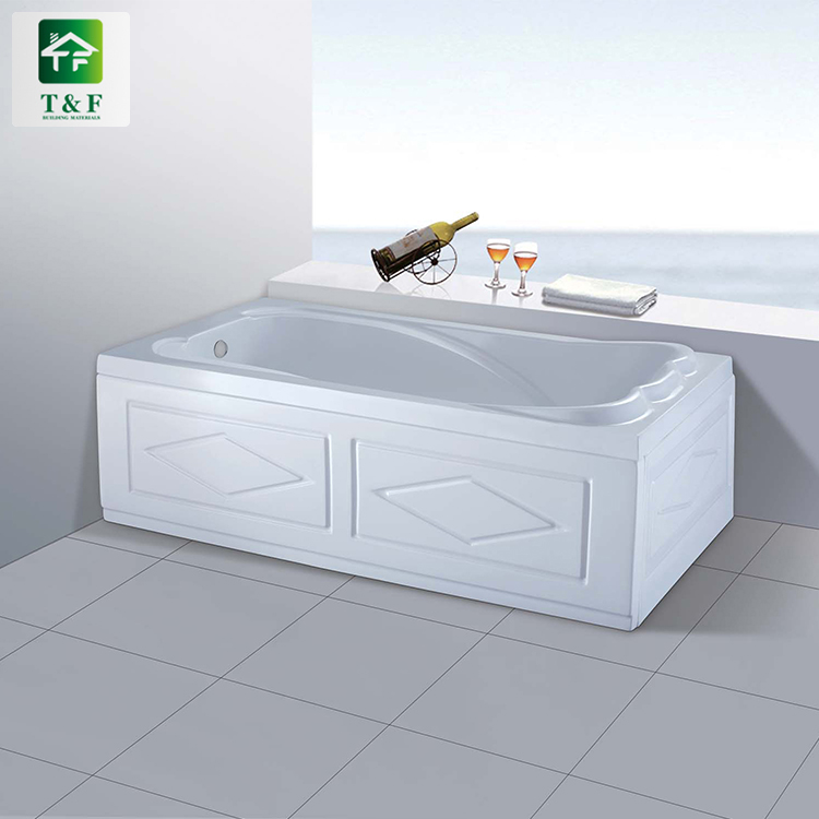 Bathroom Solid Surface Acrylic Sanitary Ware Hotel Colorful Light Freestanding 1.7m Bathtub