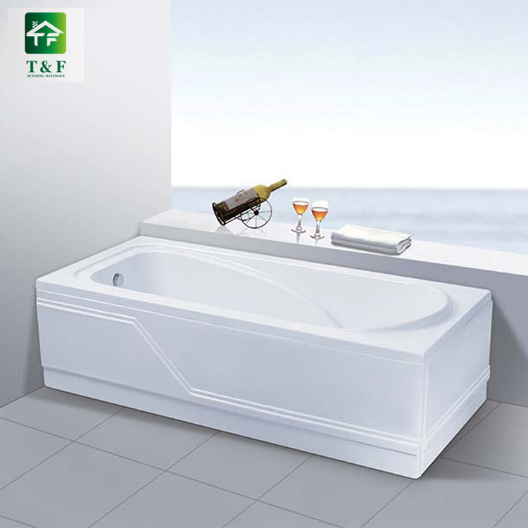Bathroom Solid Surface Acrylic Sanitary Ware Hotel Colorful Light Freestanding 1.7m Bathtub
