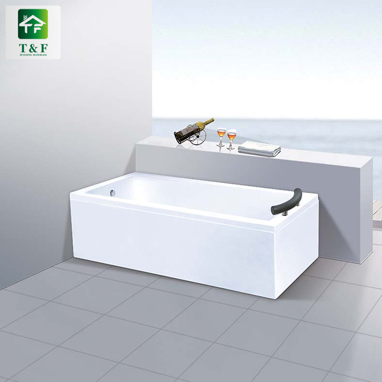 Bathroom Solid Surface Acrylic Sanitary Ware Hotel Colorful Light Freestanding 1.7m Bathtub