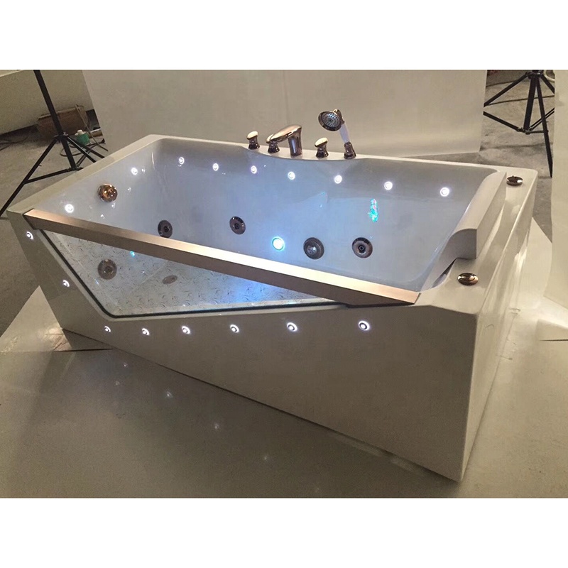 One Person Luxurious Freestanding Cheap Hot Bath Tub Air Bubble Massage Jet Whirlpool Bathtub