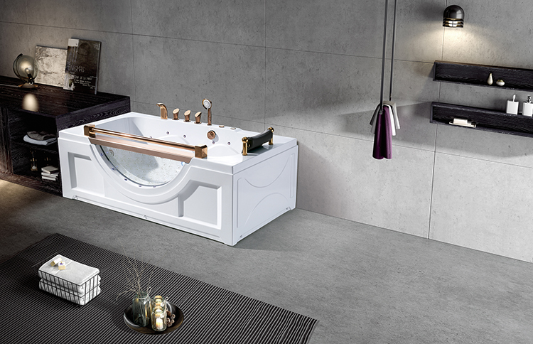 One Person Luxurious Freestanding Cheap Hot Bath Tub Air Bubble Massage Jet Whirlpool Bathtub