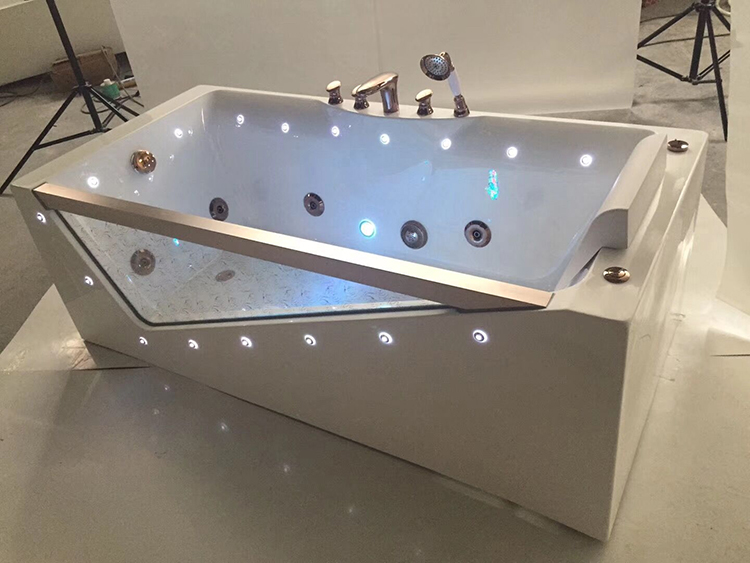 One Person Luxurious Freestanding Cheap Hot Bath Tub Air Bubble Massage Jet Whirlpool Bathtub
