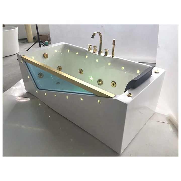 One Person Luxurious Freestanding Cheap Hot Bath Tub Air Bubble Massage Jet Whirlpool Bathtub