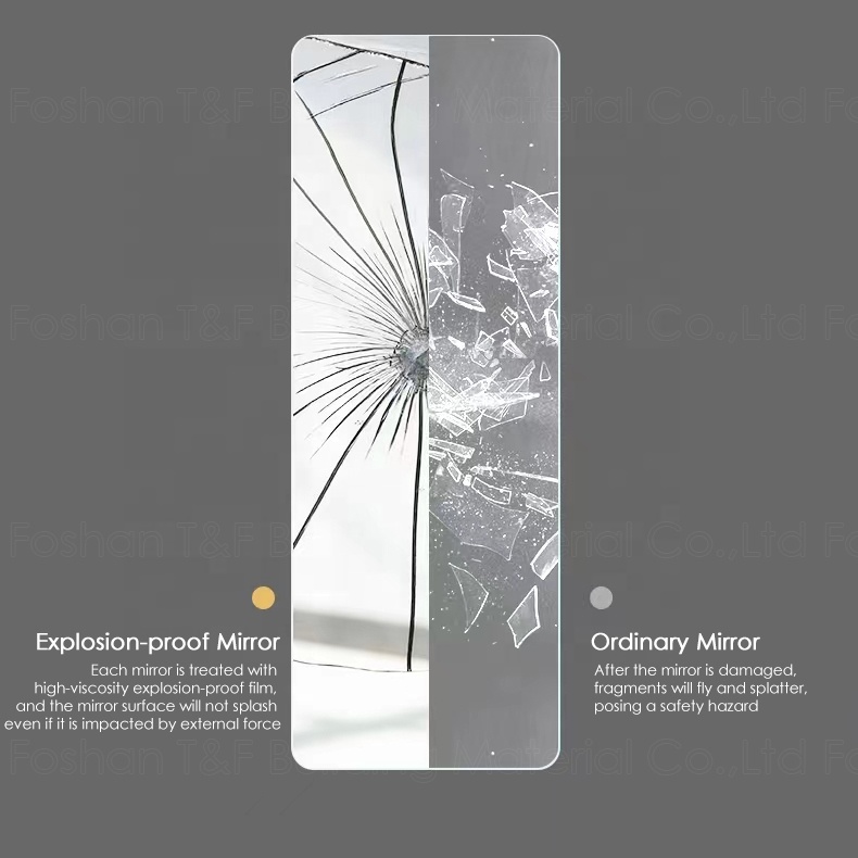Large Glass Wall Beauty Hair Salon Bathroom Dressing Illuminated Full Body Length Mirror With Led Lights