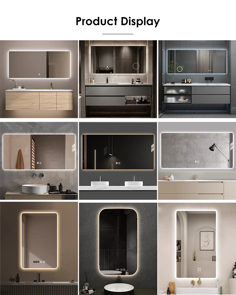 Smart Touch Switch Wall Mouted Full Length Mirror Hotel Bathroom LED Light up Full Body Mirror