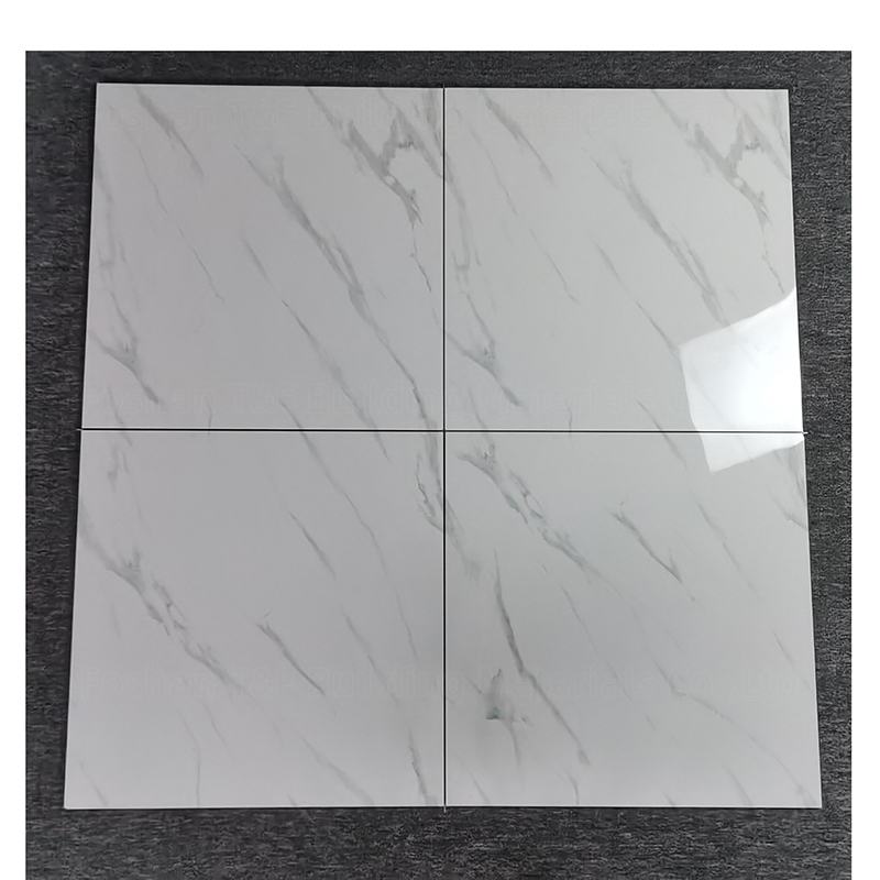 60x60 Carrara White Vitrified Glazed Ceramic Tile for Floor Porcelain Floor Tiles