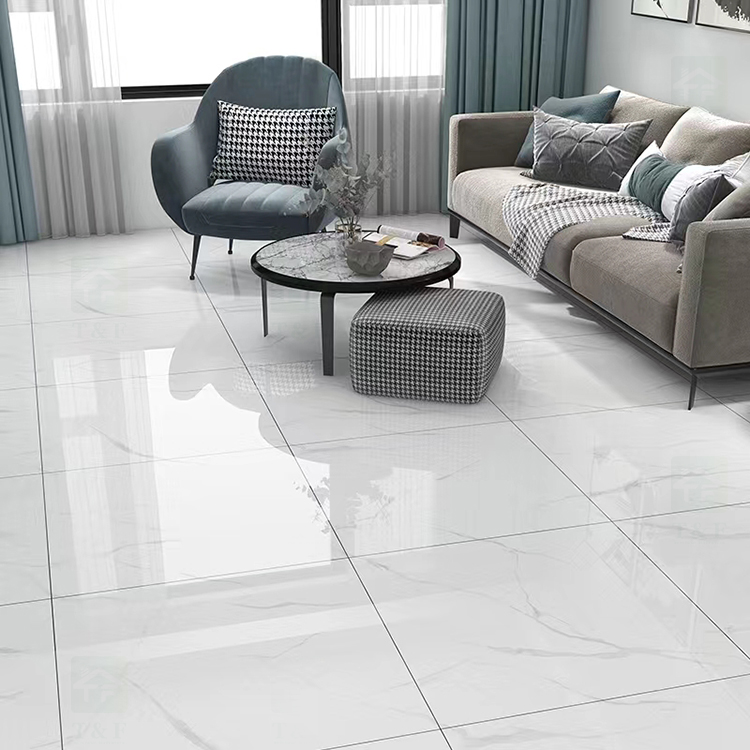 60x60 Carrara White Vitrified Glazed Ceramic Tile for Floor Porcelain Floor Tiles