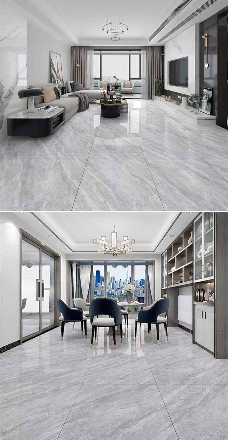 60x60 Carrara White Vitrified Glazed Ceramic Tile for Floor Porcelain Floor Tiles