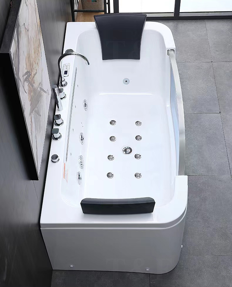 Leakage Protection Hot Tub Bath Led Color Light Jet Whirlpool Waterfall Massage Bathtub