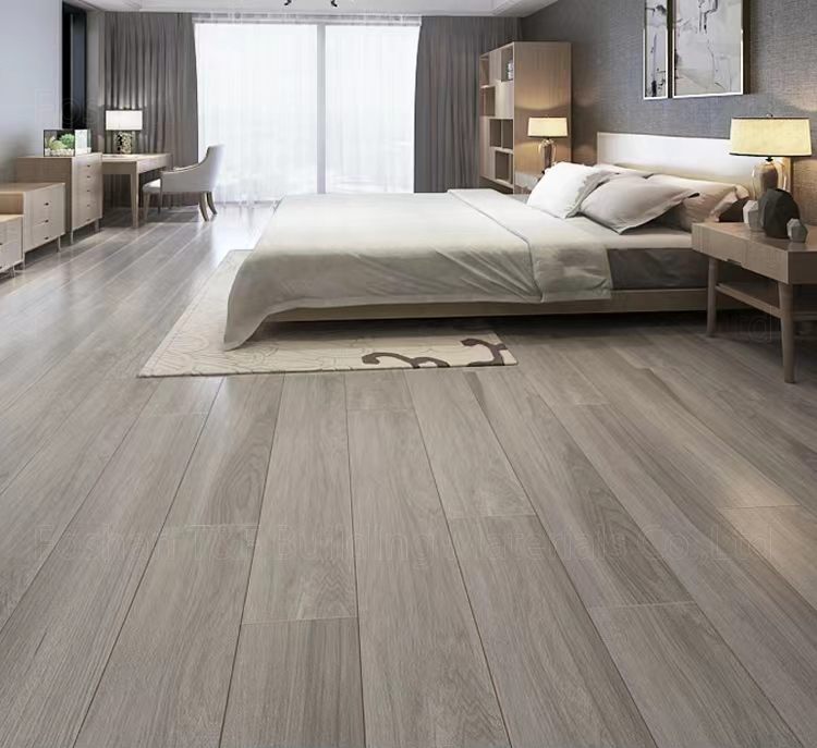 Dark Gray Matte Porcelain Tiles 200 X 1000mm Interior Anti-slip Wooden Floor Tile