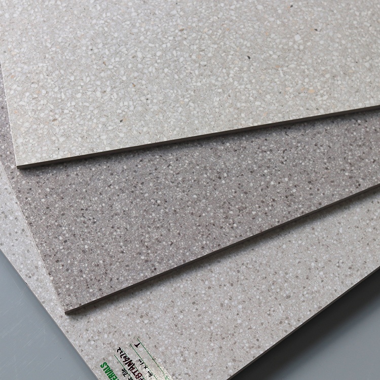 600x600 Matt Finish White Grey Cement Look Porcelain Rustic Restaurant Store Kitchen Floor Terrazzo Tile