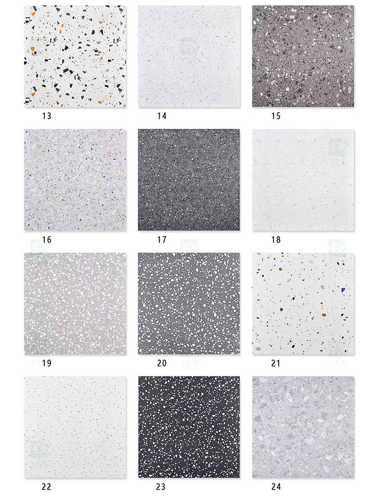 600x600 Matt Finish White Grey Cement Look Porcelain Rustic Restaurant Store Kitchen Floor Terrazzo Tile