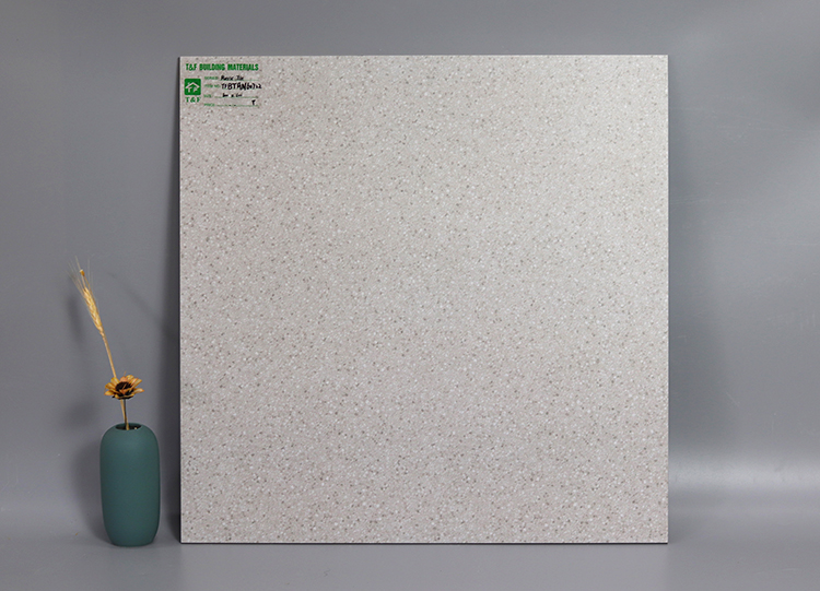 600x600 Matt Finish White Grey Cement Look Porcelain Rustic Restaurant Store Kitchen Floor Terrazzo Tile