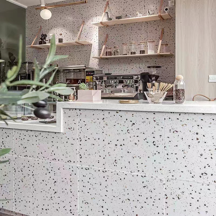 600x600 Matt Finish White Grey Cement Look Porcelain Rustic Restaurant Store Kitchen Floor Terrazzo Tile