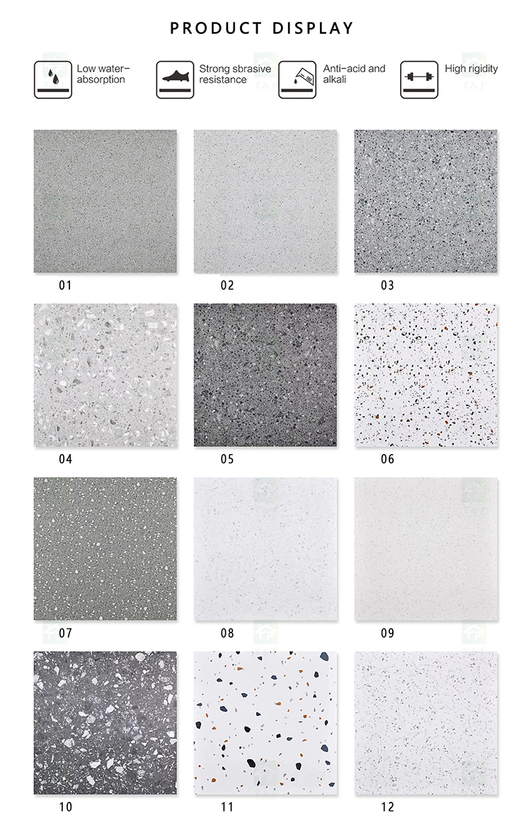 60*60cm High Quality Terrazzo Granite Stone Look Porcelain Terrazo Floor Tiles 60x60