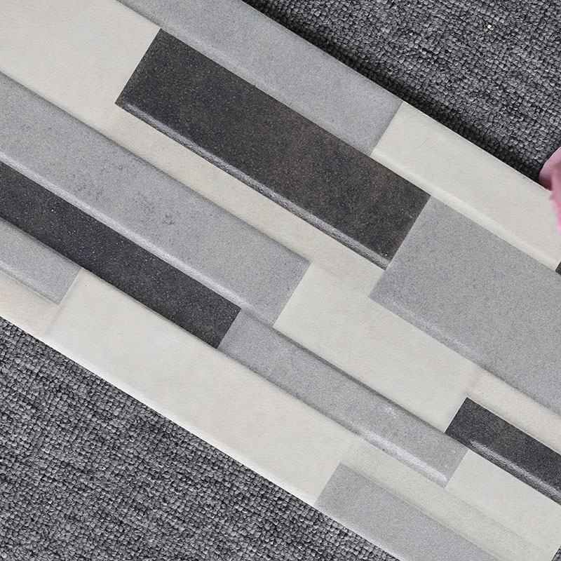 Factory Direct Sale 20x40cm Vintage Front House Tile for Wall 3D Stone Surface Outdoor Wall Tiles
