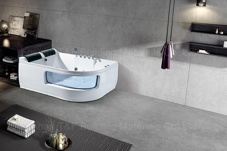 Indoor 2 Person Couple Spa Bath Hydromassage Jetted Tub Air Bubble Massage Corner Bathtub