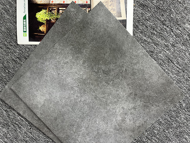 300X300 600X600 Non Slip Modern Cement Style Dark Grey Bathroom Ceramic Floor Tiles