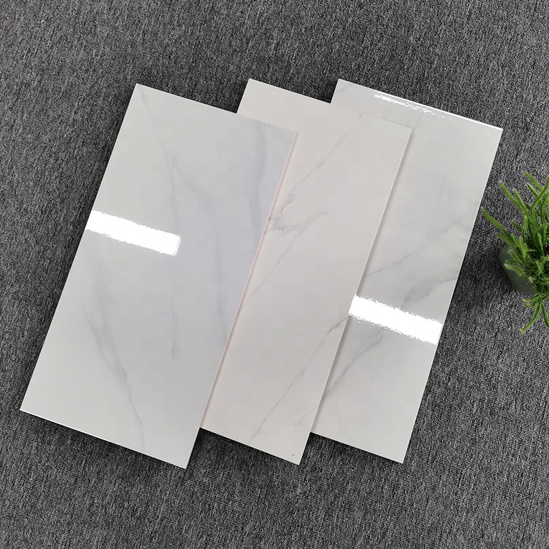 Hot Sale 300x600 Gloss Carrara White Bathroom Kitchen Bedroom Living Room Ceramic Wall Tiles