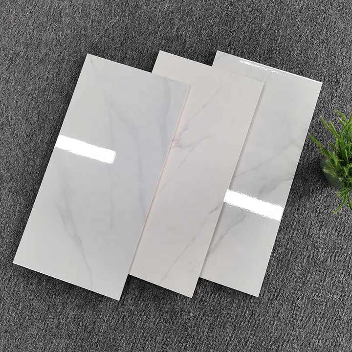 Hot Sale 300x600 Gloss Carrara White Bathroom Kitchen Bedroom Living Room Ceramic Wall Tiles
