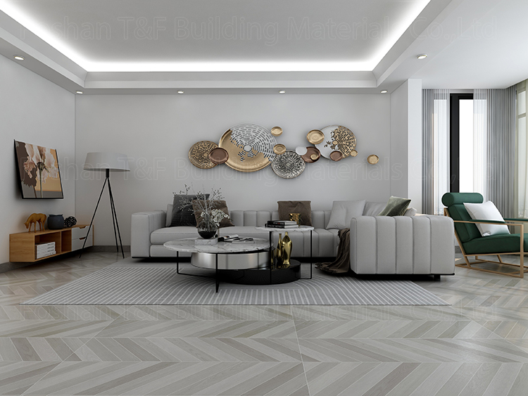 Foshan 600x1200mm Wood Look Ceramic Non Slip Glazed Porcelain Rustic Wooden Floor Tile