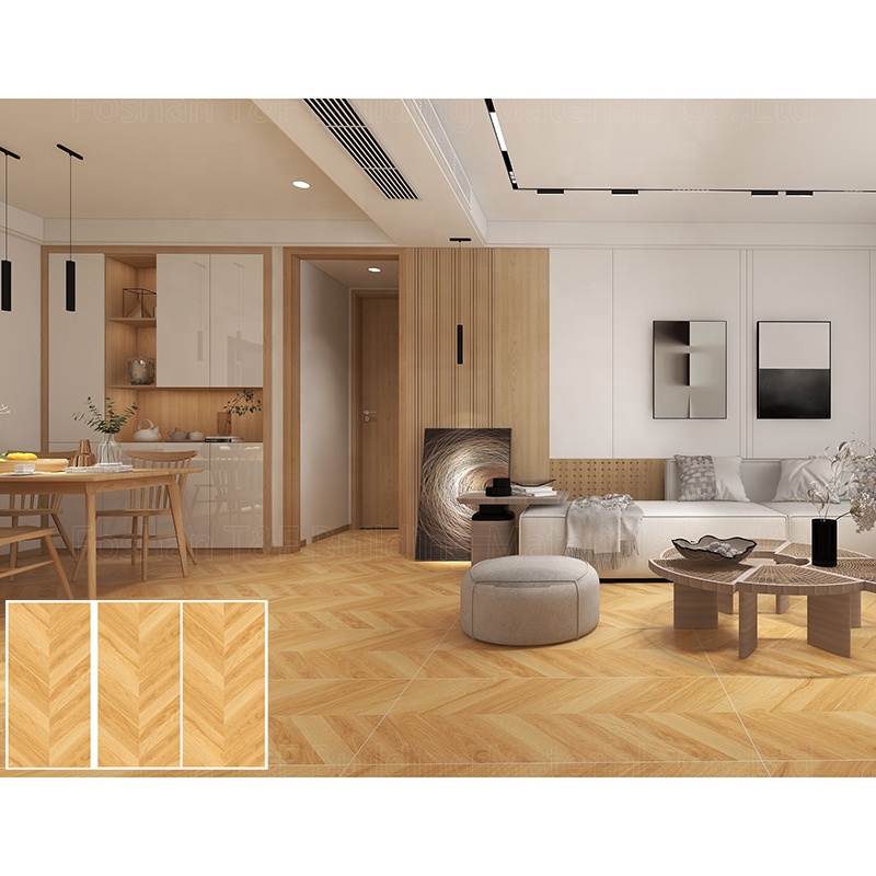 House Interior Design 600x1200mm Ceramic Brown Wood Tiles for House Porcelain Tile Wooden