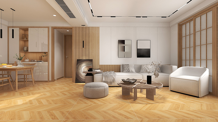Foshan High Quality 600*1200mm Natural Wood Glazed Finish Rustic Porcelain Wooden Floor Tiles Ghana