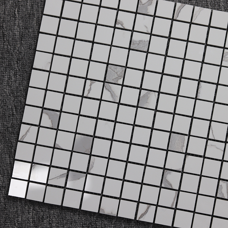 New Cut From Full Polished Glazed Bathroom Kitchen Backsplash Floor Wall White Carrara Porcelain Marble Mosaic Tile