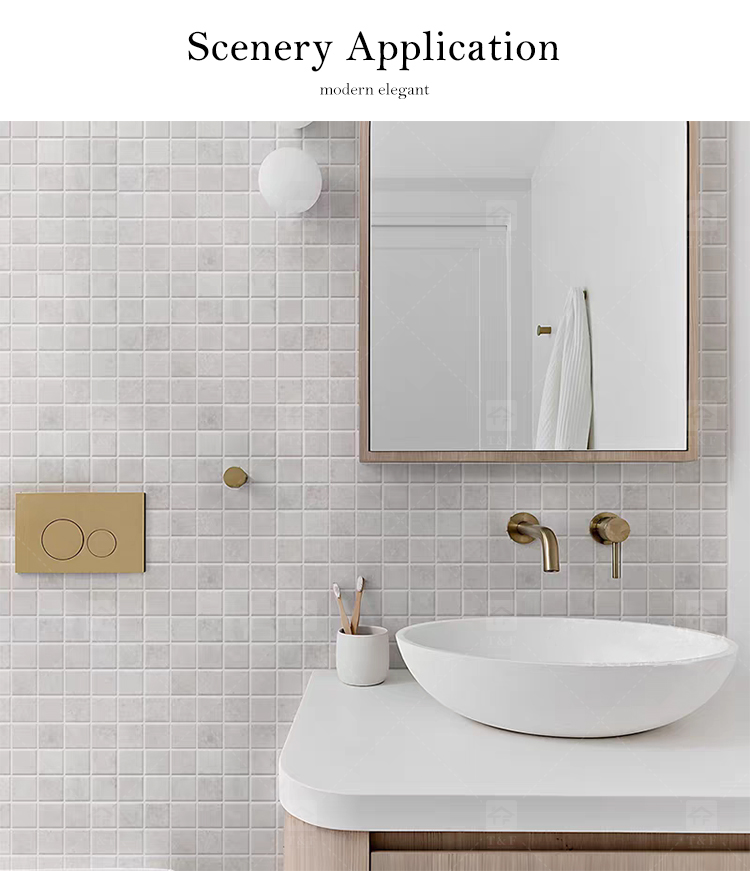 New Cut From Full Polished Glazed Bathroom Kitchen Backsplash Floor Wall White Carrara Porcelain Marble Mosaic Tile