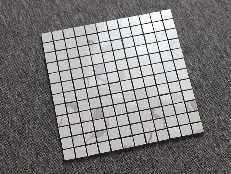 New Cut From Full Polished Glazed Bathroom Kitchen Backsplash Floor Wall White Carrara Porcelain Marble Mosaic Tile
