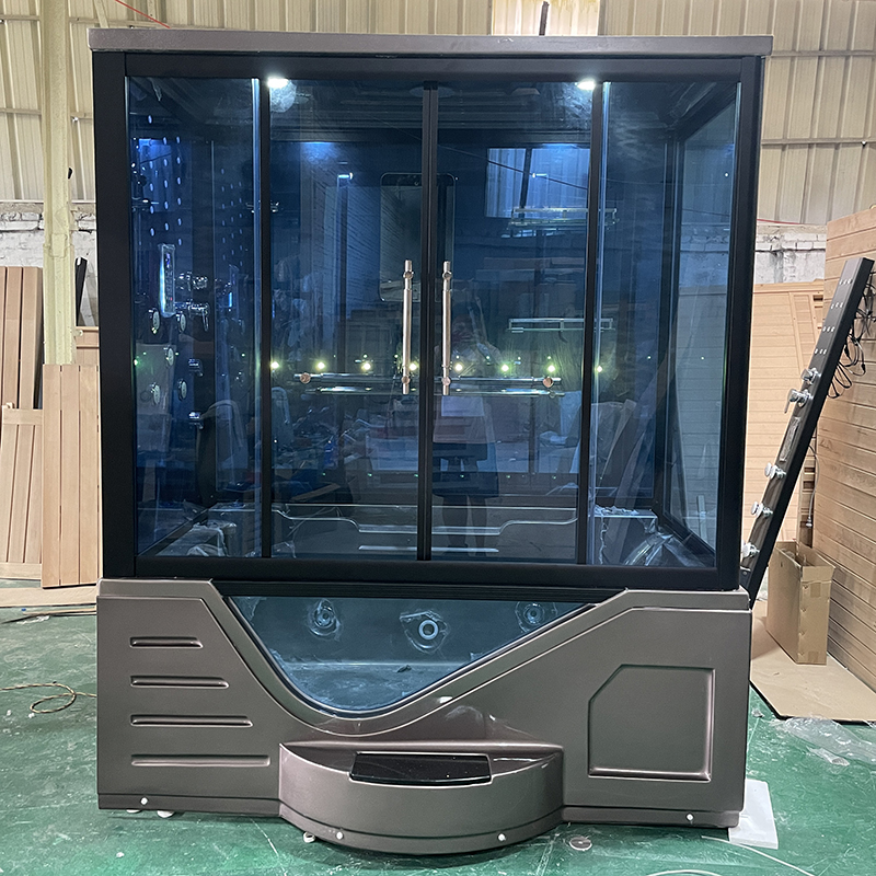 Luxury Home Bathroom Steam Bath Cabinet Sauna Cabin Enclosure Shower Room With Whirlpool Massage Bathtub