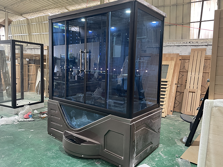 Luxury Home Bathroom Steam Bath Cabinet Sauna Cabin Enclosure Shower Room With Whirlpool Massage Bathtub