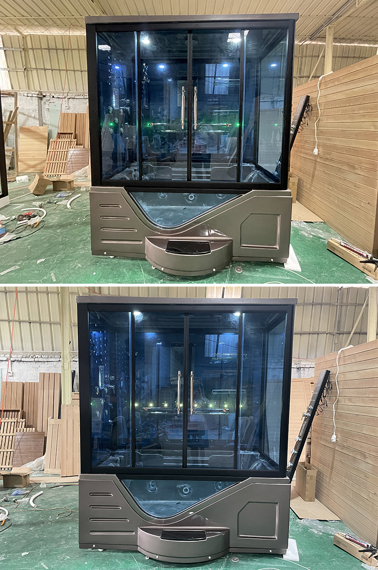 Luxury Home Bathroom Steam Bath Cabinet Sauna Cabin Enclosure Shower Room With Whirlpool Massage Bathtub