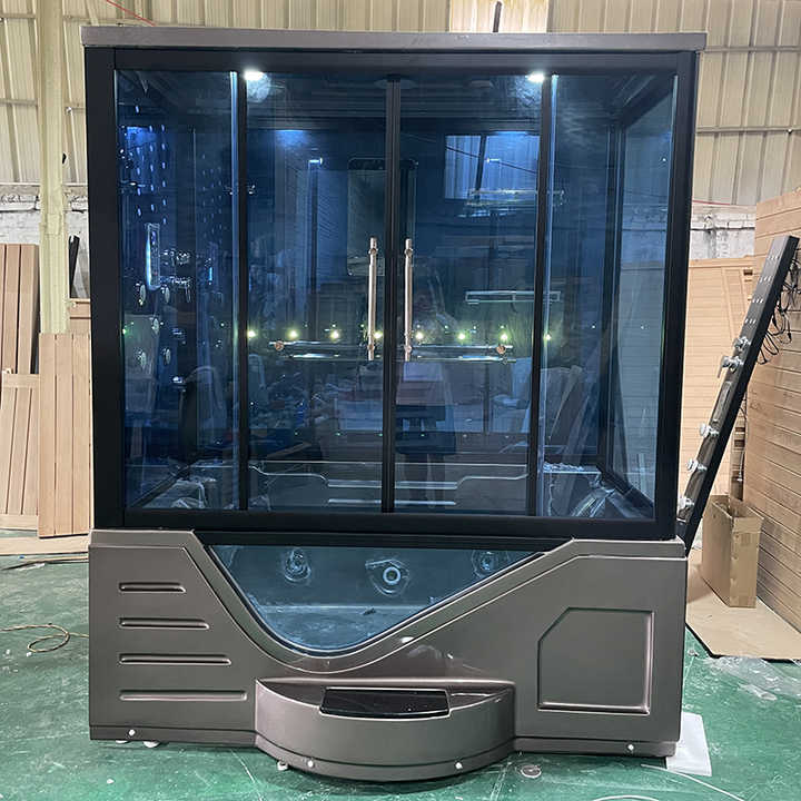 Luxury Home Bathroom Steam Bath Cabinet Sauna Cabin Enclosure Shower Room With Whirlpool Massage Bathtub