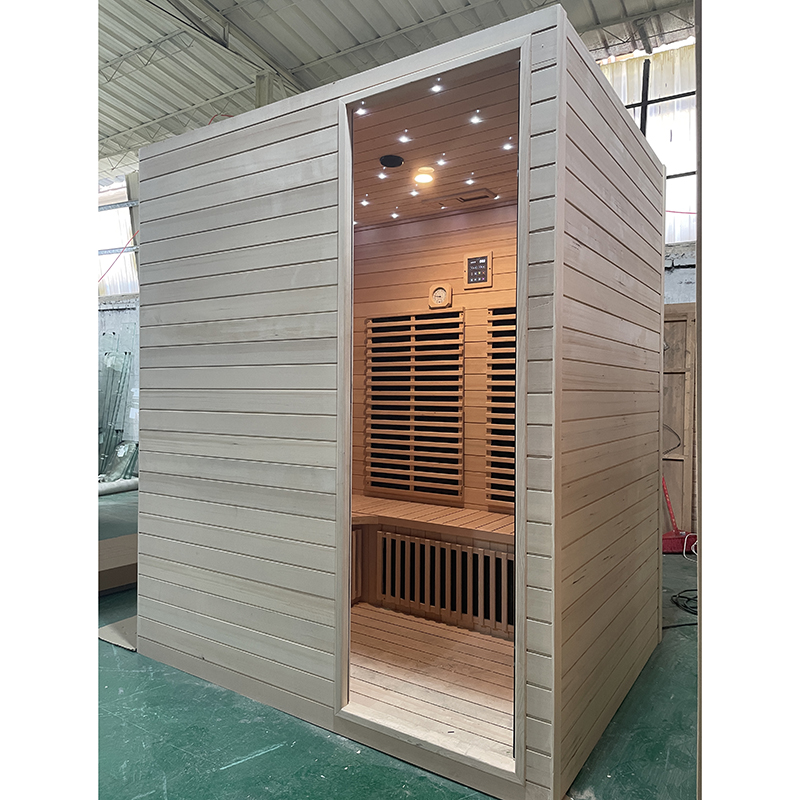 4-6 Person Traditional Outdoor Wood Cube Deluxe Healthy Steam Sauna House Far Infrared Sauna Room