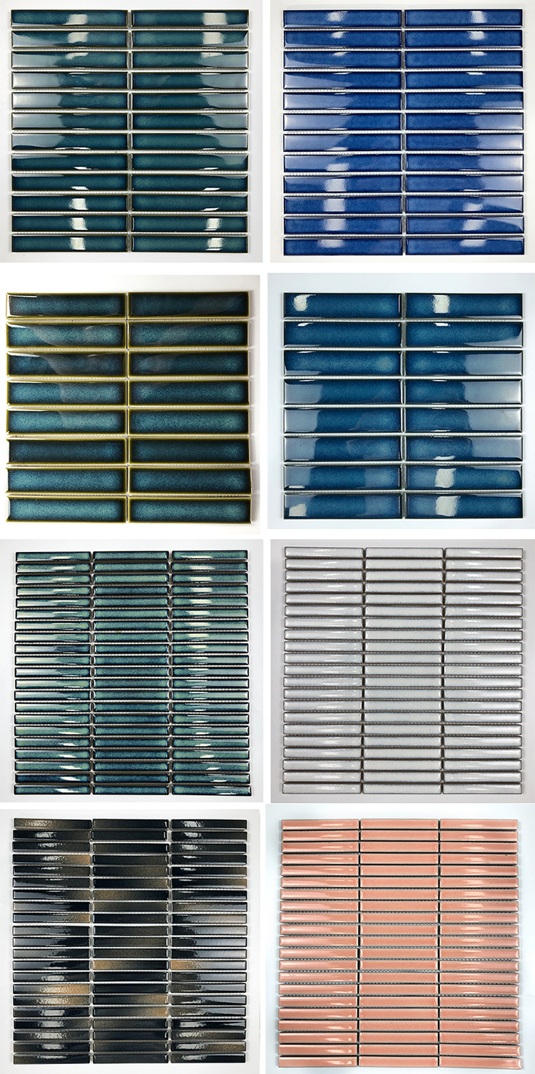 Good Price China Kitkat Strip 3D Wall Panel Porcelain Backsplash Kitchen Bathroom Mozaic Tile Mosaic