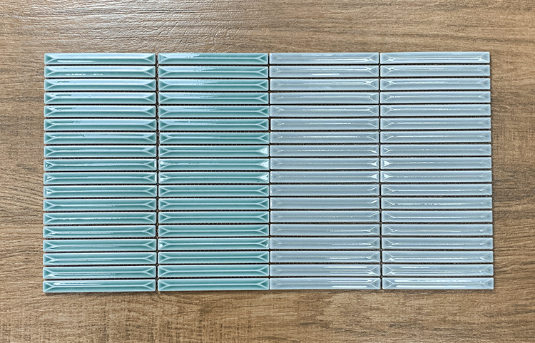 Good Price China Kitkat Strip 3D Wall Panel Porcelain Backsplash Kitchen Bathroom Mozaic Tile Mosaic