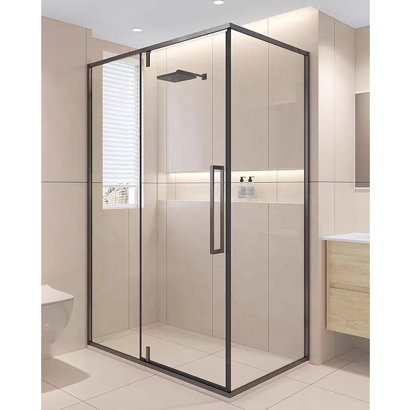 Modern Black Bath Shower Cabin Set 8mm 10mm Tempered Glass Bathroom Shower Cabinet Room