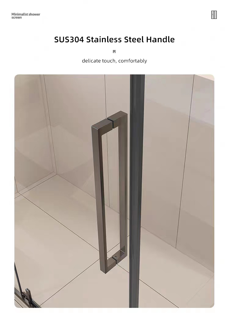 Modern Black Bath Shower Cabin Set 8mm 10mm Tempered Glass Bathroom Shower Cabinet Room