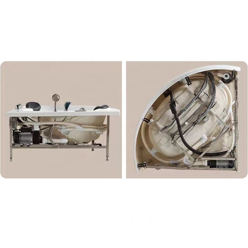 Factory Direct Price  2 Person Bathroom Spa Hot Tub White Whirlpool Massage Acrylic Corner Bathtub