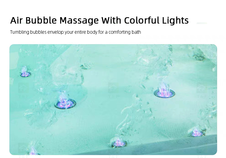 Factory Direct Price 2 Person Bathroom Spa Hot Tub White Whirlpool Massage Acrylic Corner Bathtub