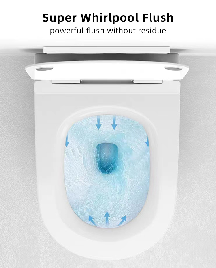 New White Black Wall Mounted Ceramic Toilet WC Bathroom Sanitary Ware Rimless Wall Hung Toilet